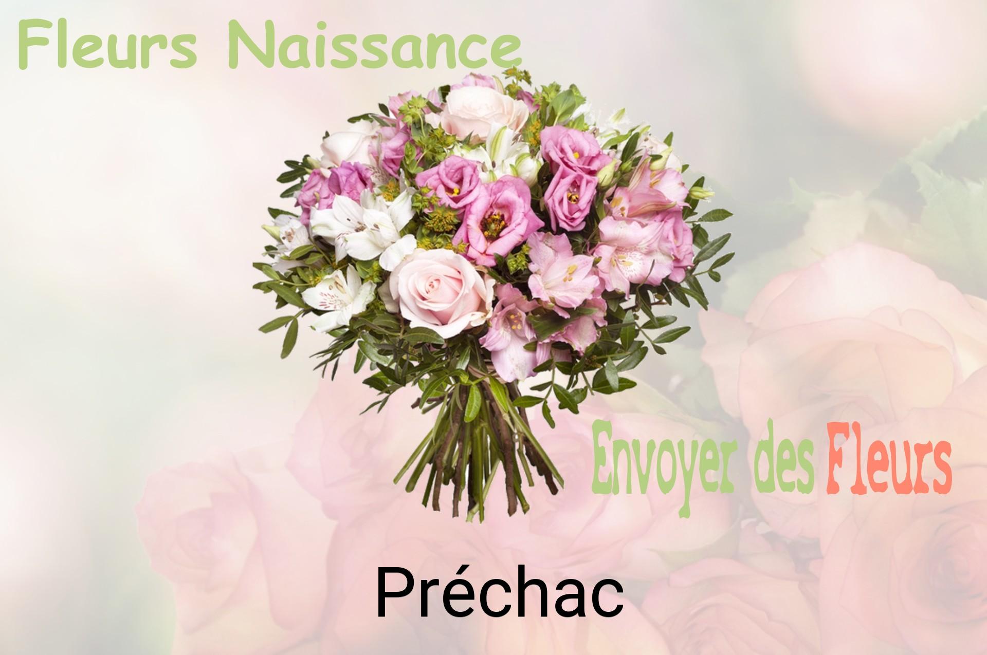 Bouquet de fleurs de naissance livré à Préchac